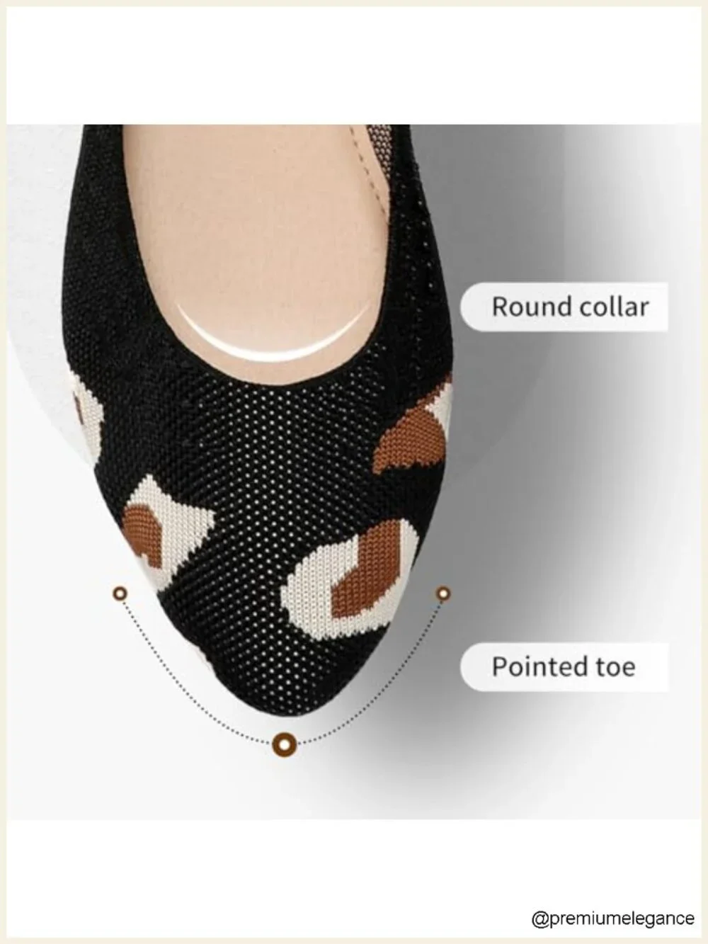 Women's Pointed Toe Ballet Flats Cushioned Mesh TPR Sole